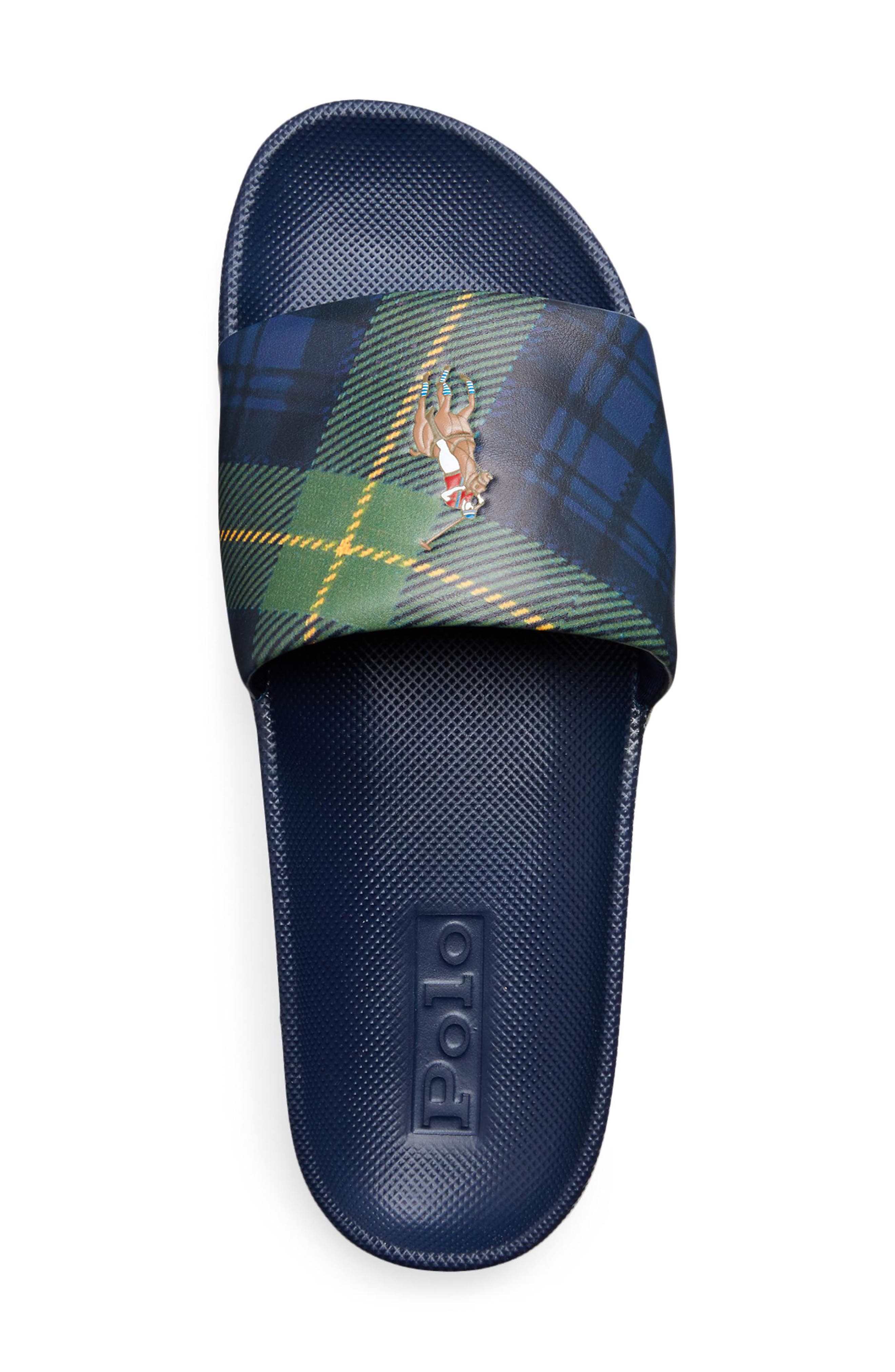 Cayson Slide, Alternate, color, NEWPORT NAVY/ TARTAN
