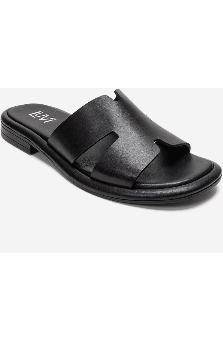 Forever & Always Shoes Brio Leather Slide, Alternate, color, Black