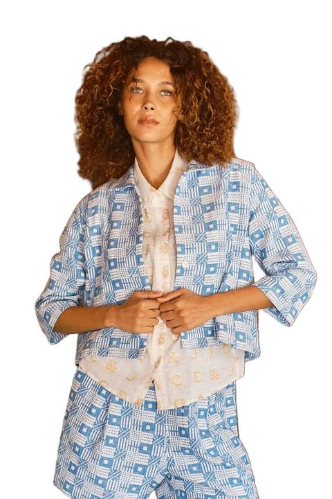 Highway Cropped Collared Button-up Jacket