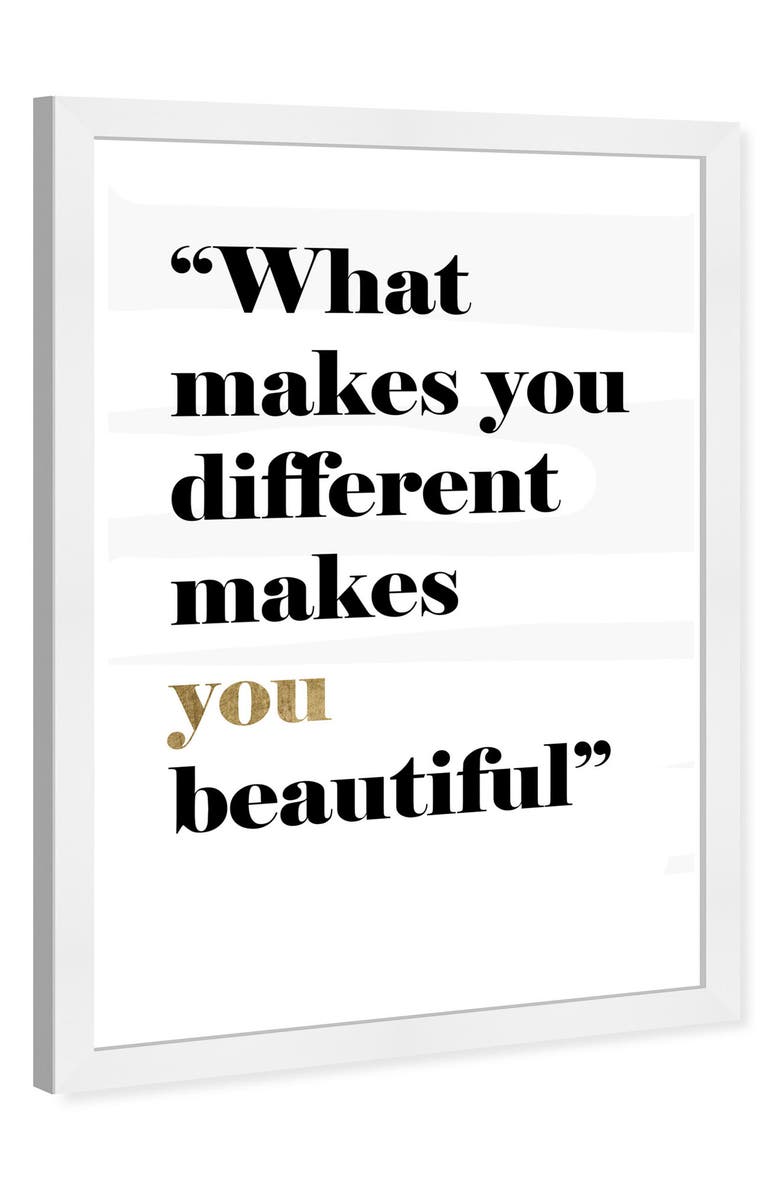 Wynwood Studio WYNWOOD Makes You Different Framed Wall Art, Alternate, color, Black