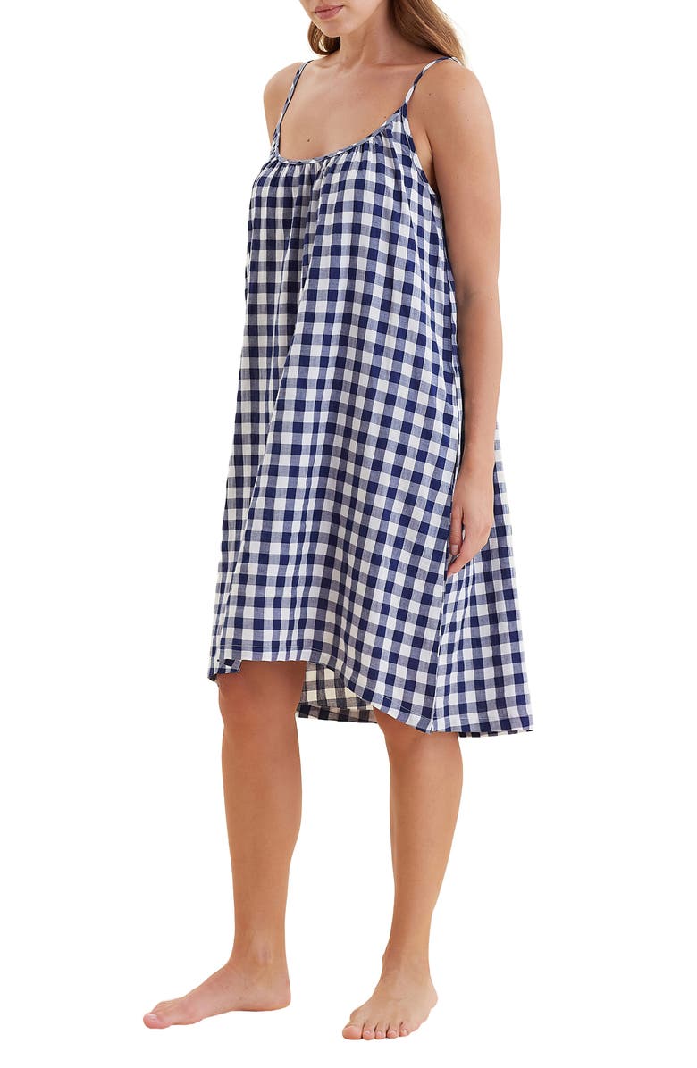 Papinelle Gingham Seersucker Nightgown, Alternate, color, 
