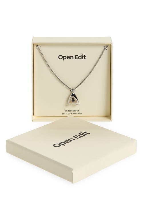 Open Edit Waterproof Bubble Initial Pendant Necklace