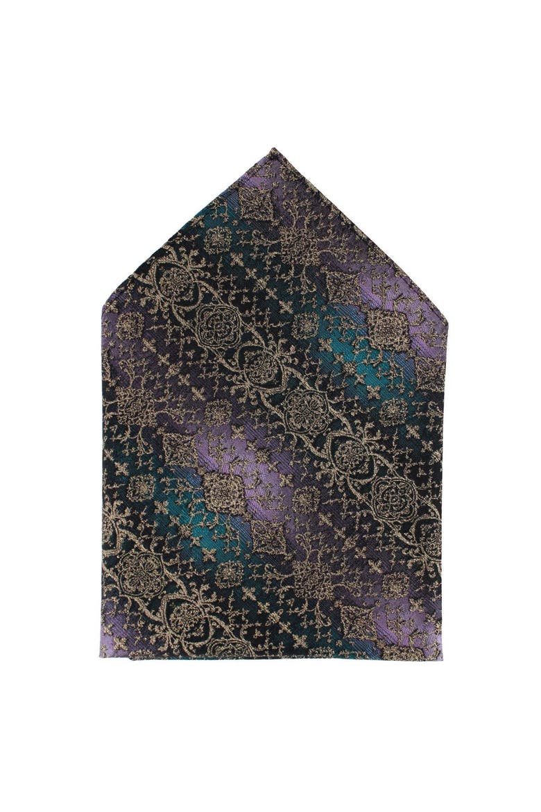 The Spellbound Brocade Novelty Silk 12x12 Pocket Square, Main, color, Multiple