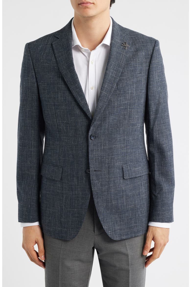 Bleecker Wool Blend Sport Coat, Main, color, NAVY