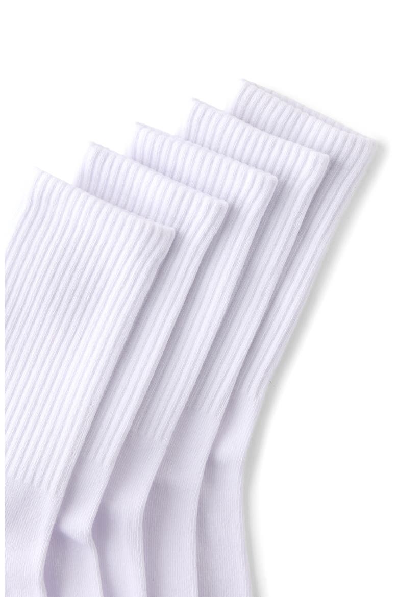 Men's 5 Pack Essential Crew Socks, Alternate, color, White