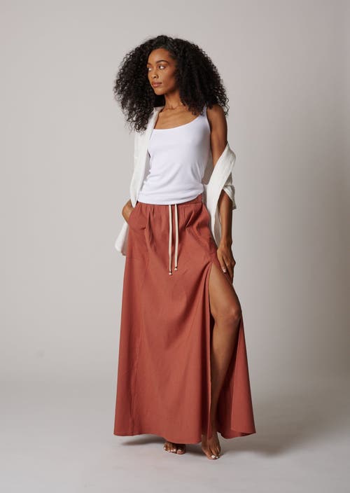 Leisure Lab Sunset Flow Skirt In Copper