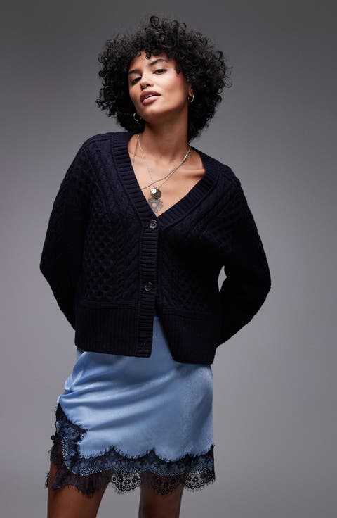 Lace Trim Satin Miniskirt