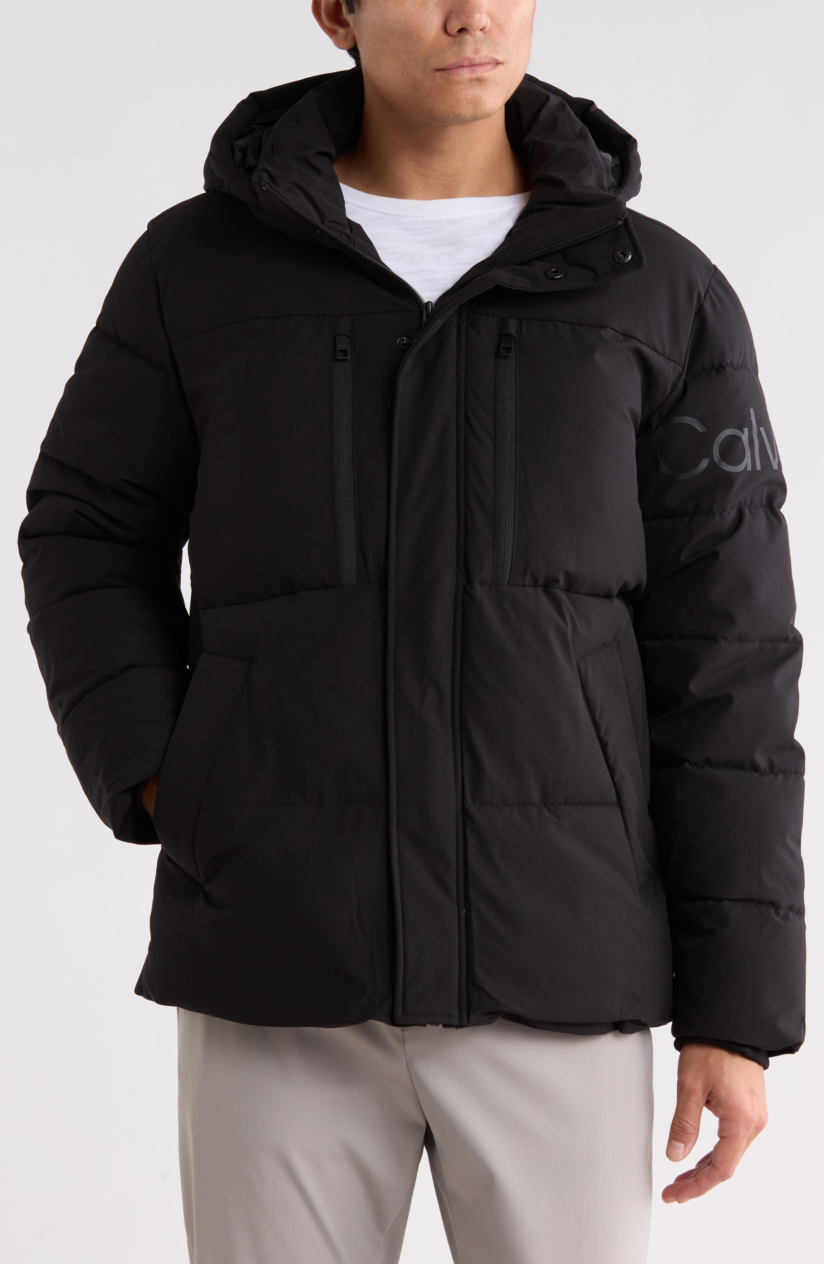 Stretch Logo Puffer Jacket