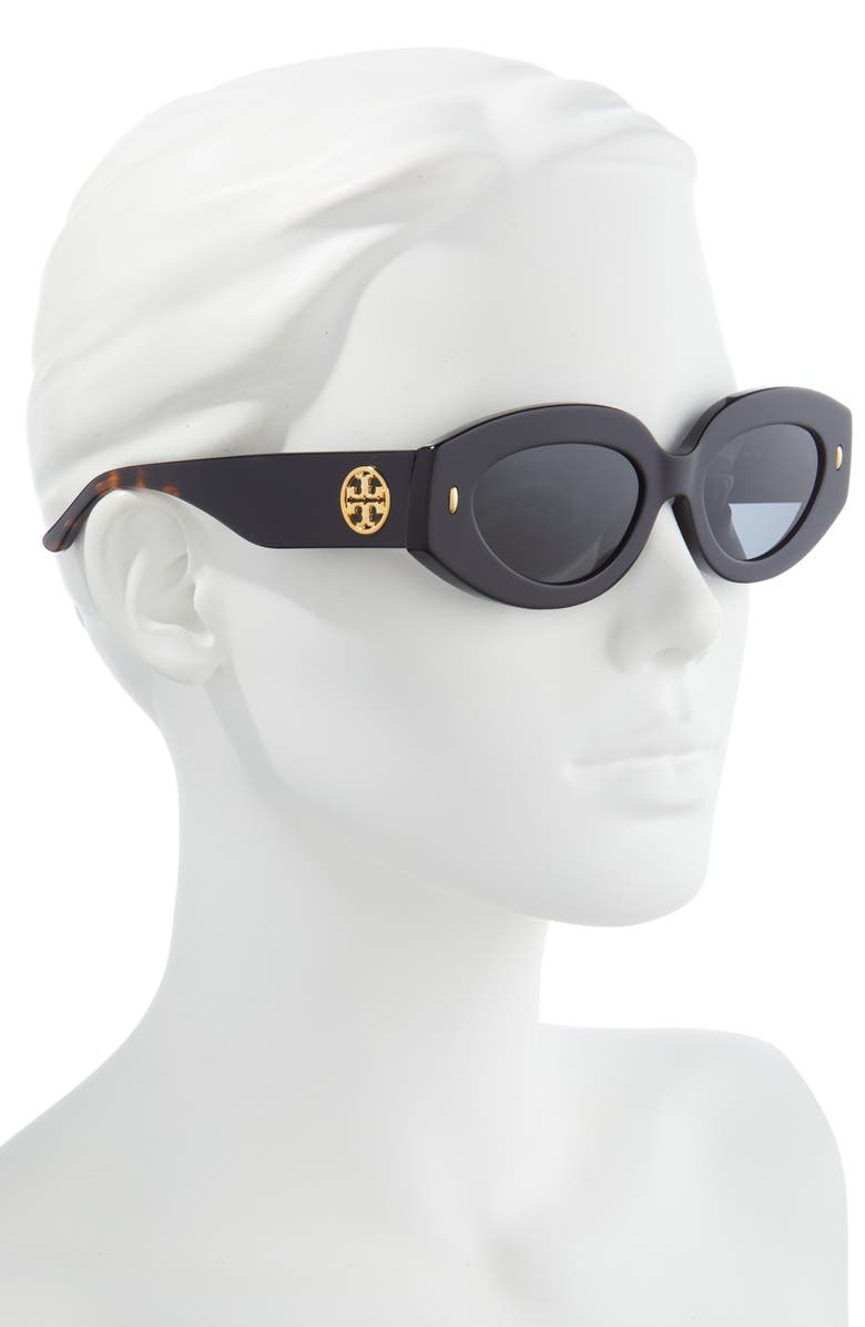 Tory Burch 51mm Oval Sunglasses, Alternate, color,
