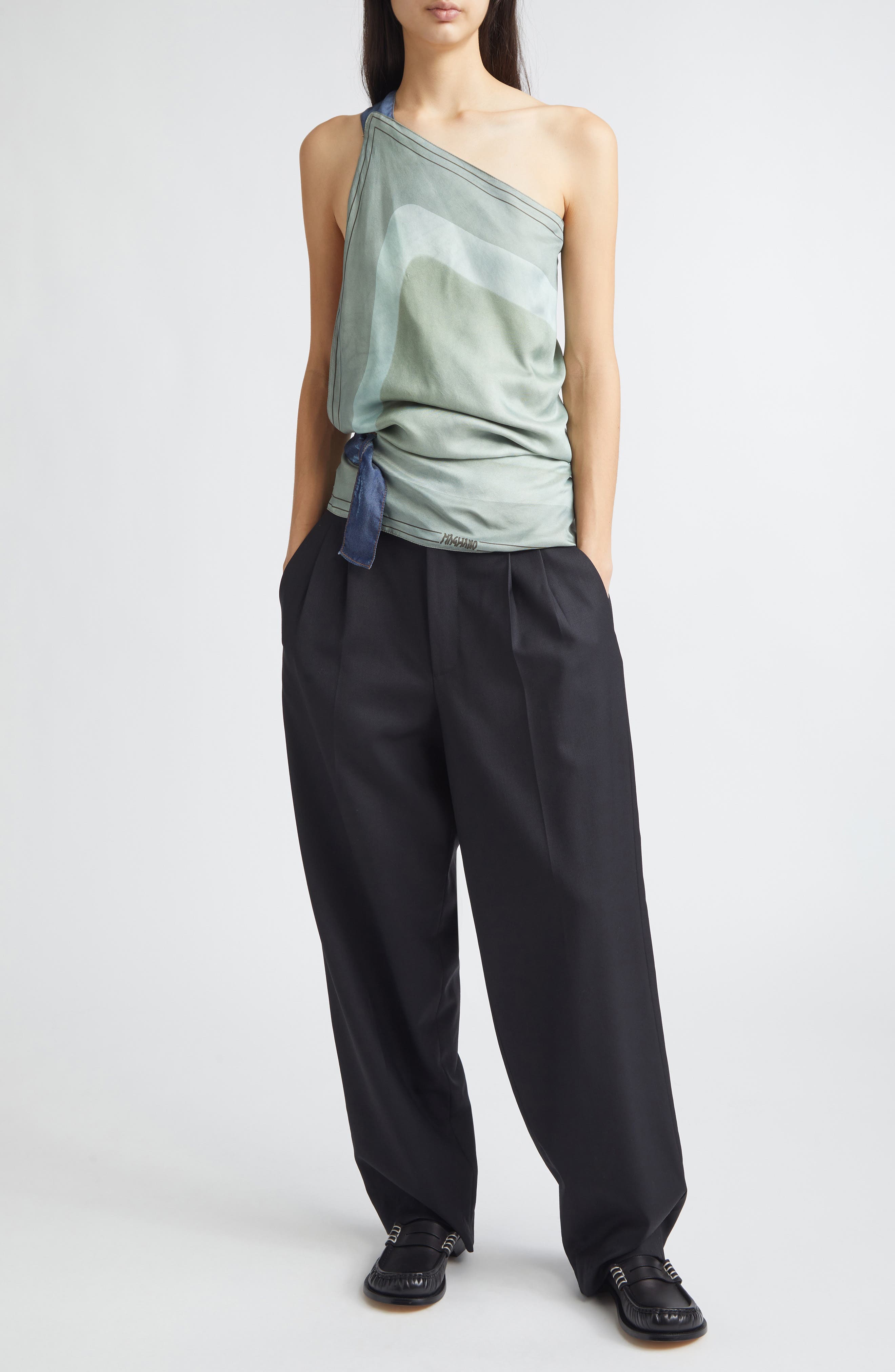 Double Pleat Wool Pants - image 2