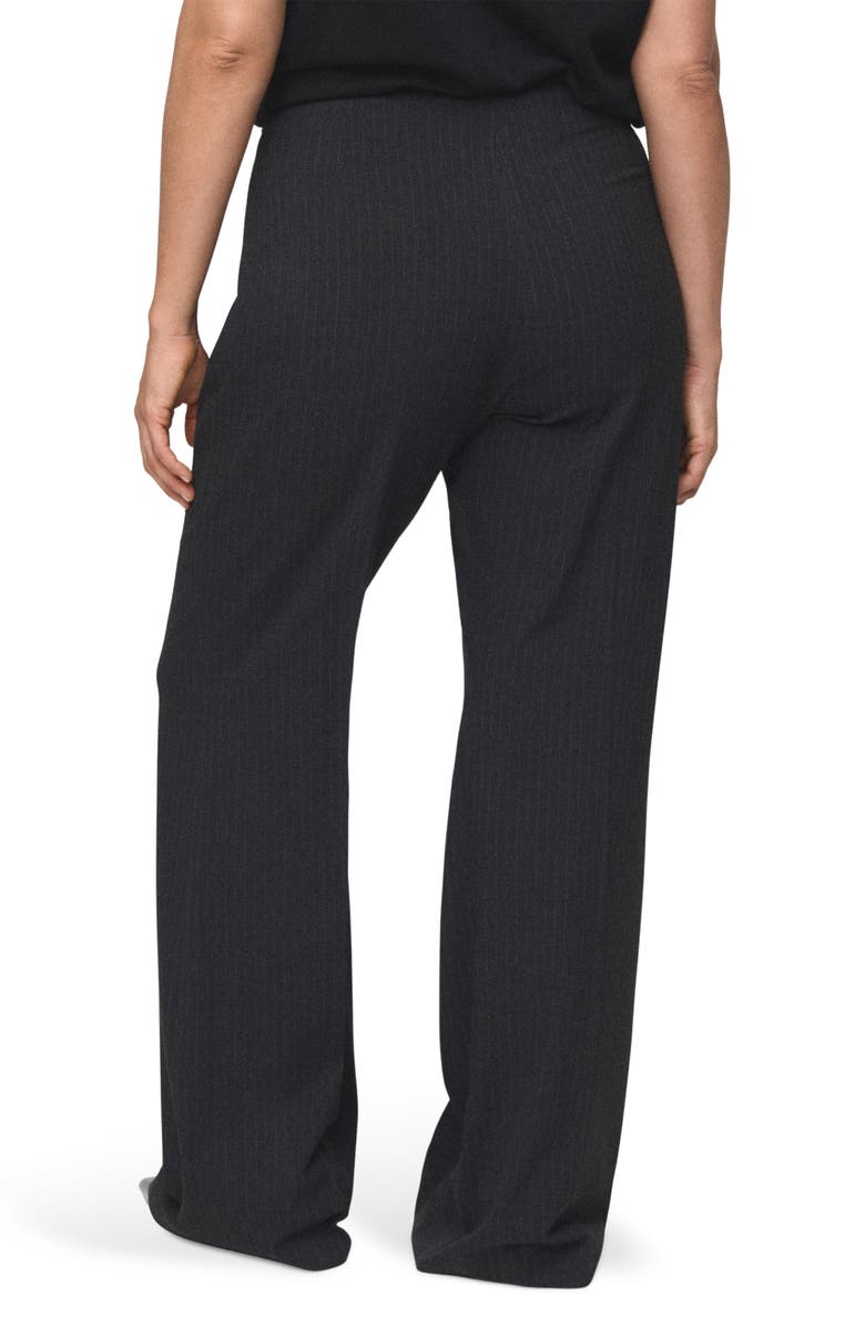 MANGO Pinstripe Suit Trousers, Alternate, color, Dark Heather Grey