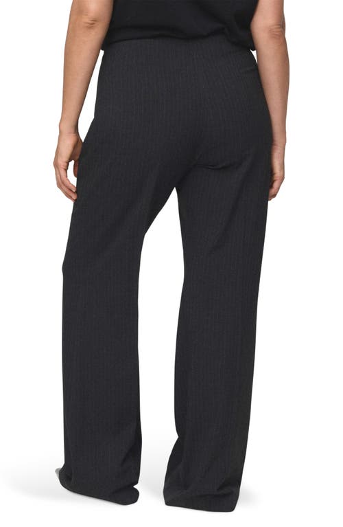 Mango Pinstripe Suit Trousers In Gray