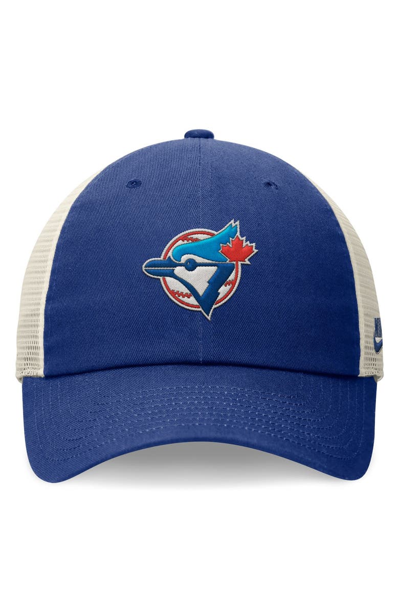 Nike Men's Nike Royal Toronto Blue Jays Cooperstown Collection Rewind Club Trucker Adjustable Hat, Alternate, color,