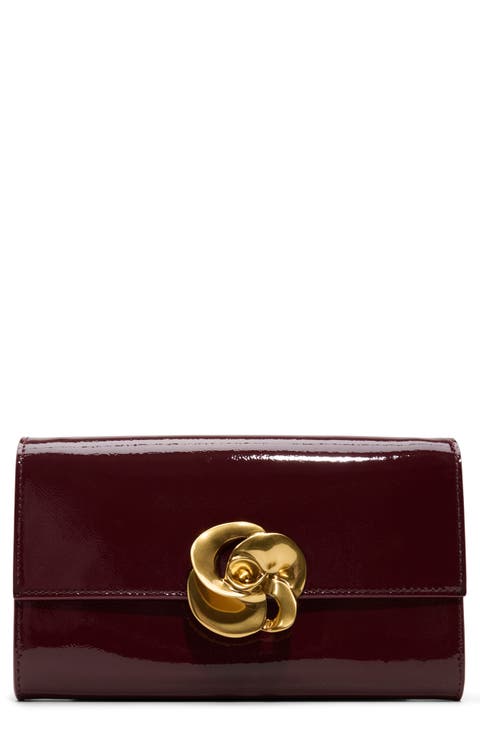Kira Rose Leather Clutch