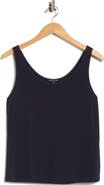 Eileen Fisher Slim Fit Scoop Neck Silk Tank