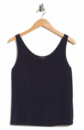 Slim Fit Scoop Neck Silk Tank