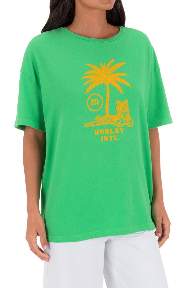 Hurley Ex Libris Boyfriend Tee, Alternate, color, Island Green