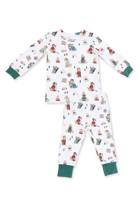 Kids' Winter Sports Fitted Two-Piece Pajama Set