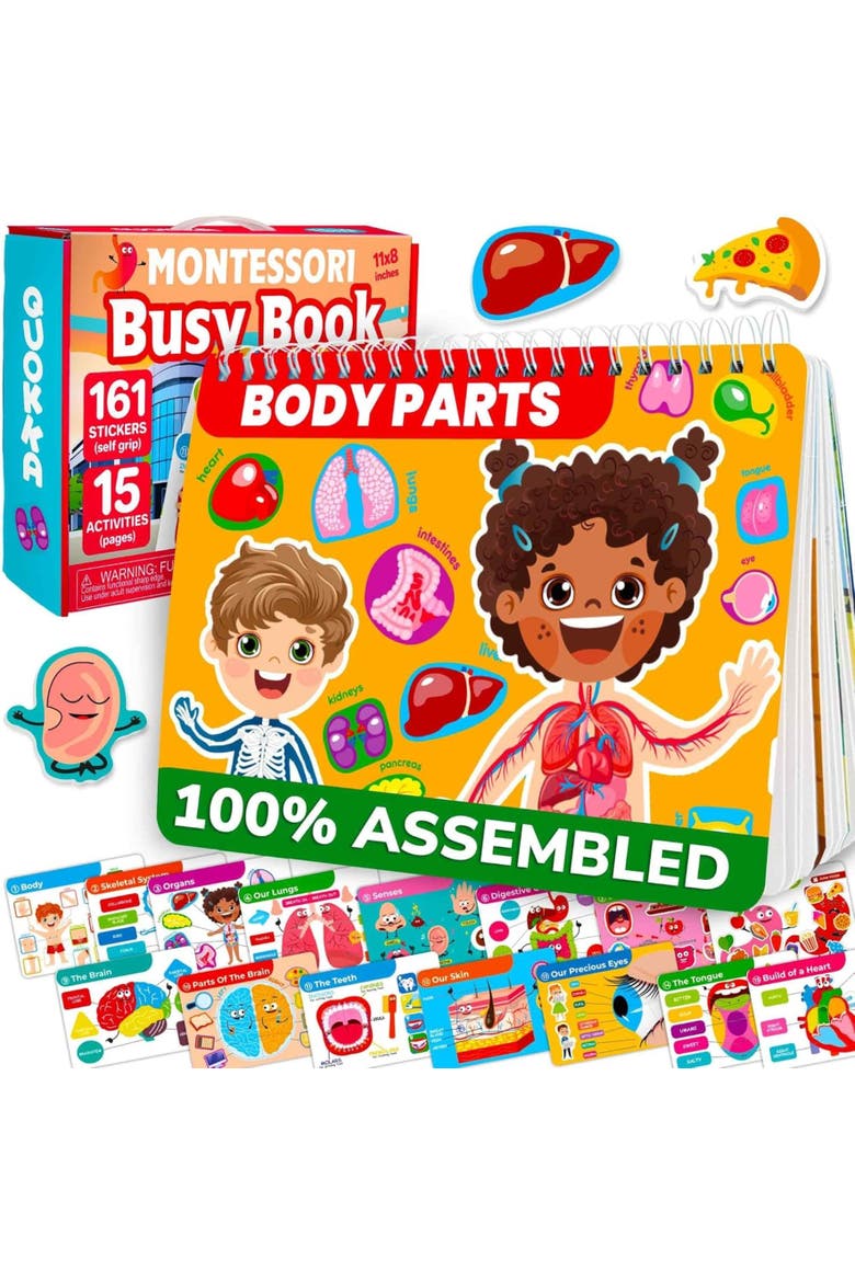 Montessori Busy Book for Toddlers - Interactive Educational Toys, Main, color, Our body