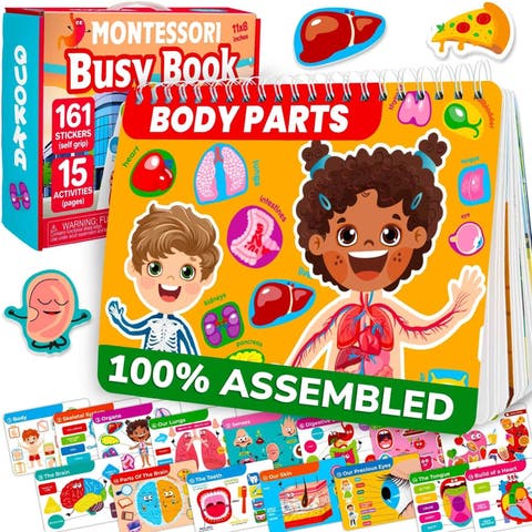Montessori Busy Book for Toddlers - Interactive Educational Pages