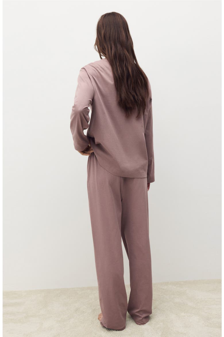 Plain Cotton Pajamas, Alternate, color, TAUPE