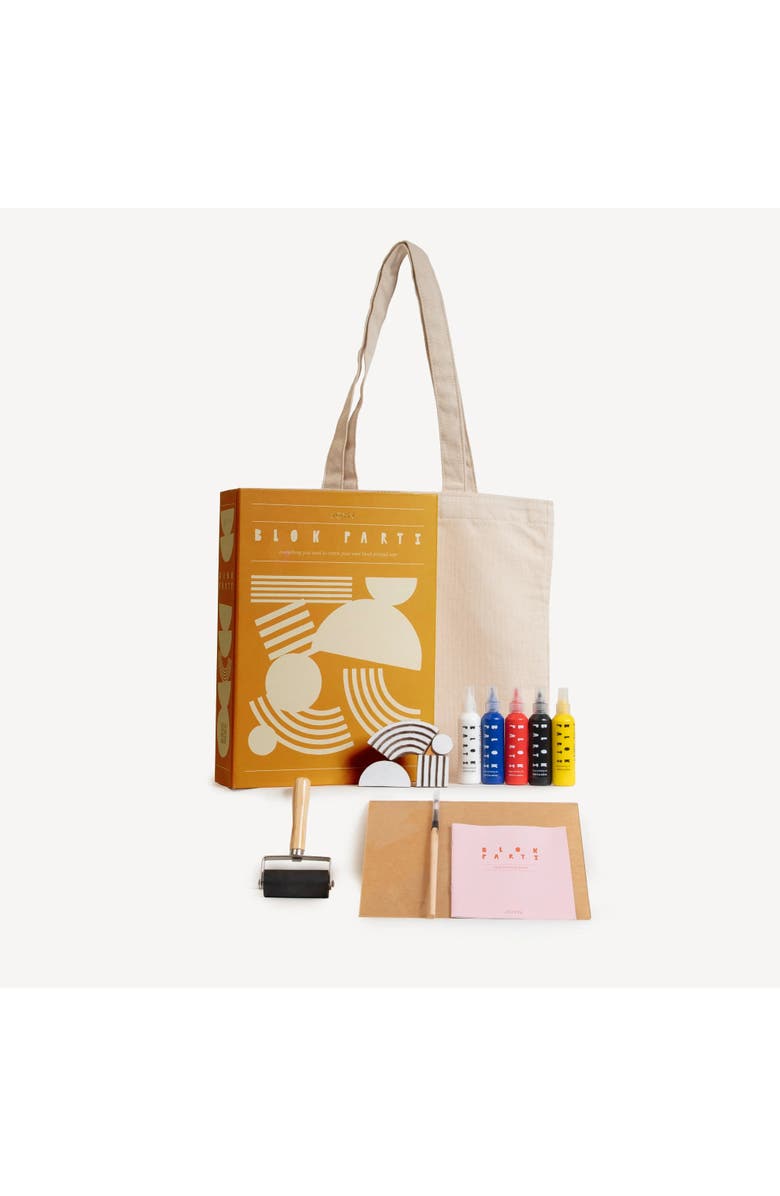 JOYN Block Printing Kit - Abstract Print Tote Bag, Alternate, color, 