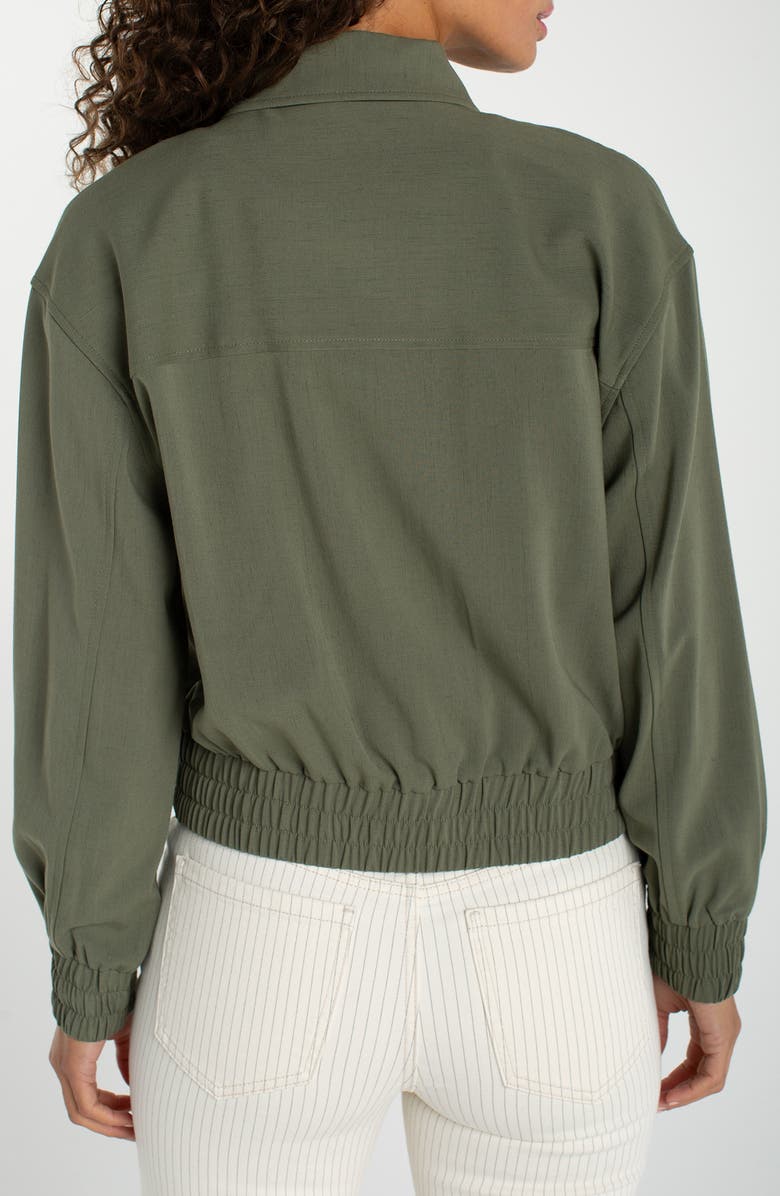 Liverpool Los Angeles Zip Front Jacket, Alternate, color, Martini Olive