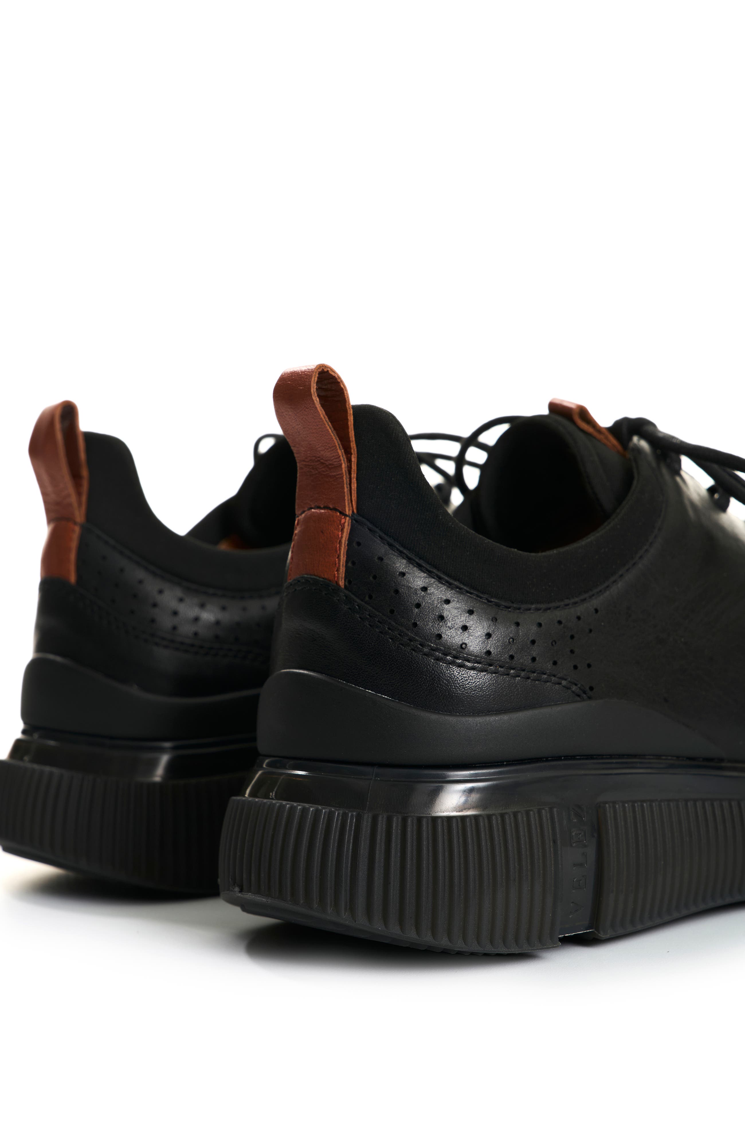 Velez Leather Lace-Up Shoes, Alternate, color, Black