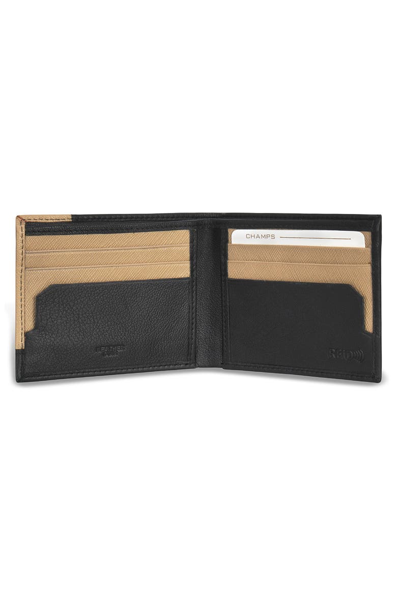 Iconic Bifold Wallet, Alternate, color, BLACK/ IVORY