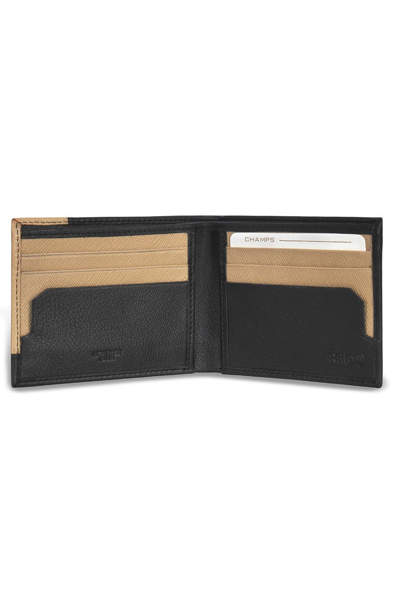 CHAMPS Iconic Bifold Wallet, Alternate, color, Black/ Ivory