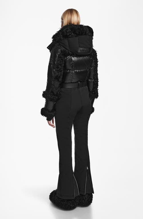 Rudsak Luxe Ski Suit With Shearling In Black