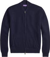 Ralph Lauren Purple Label Cashmere French Terry Zip Cardigan