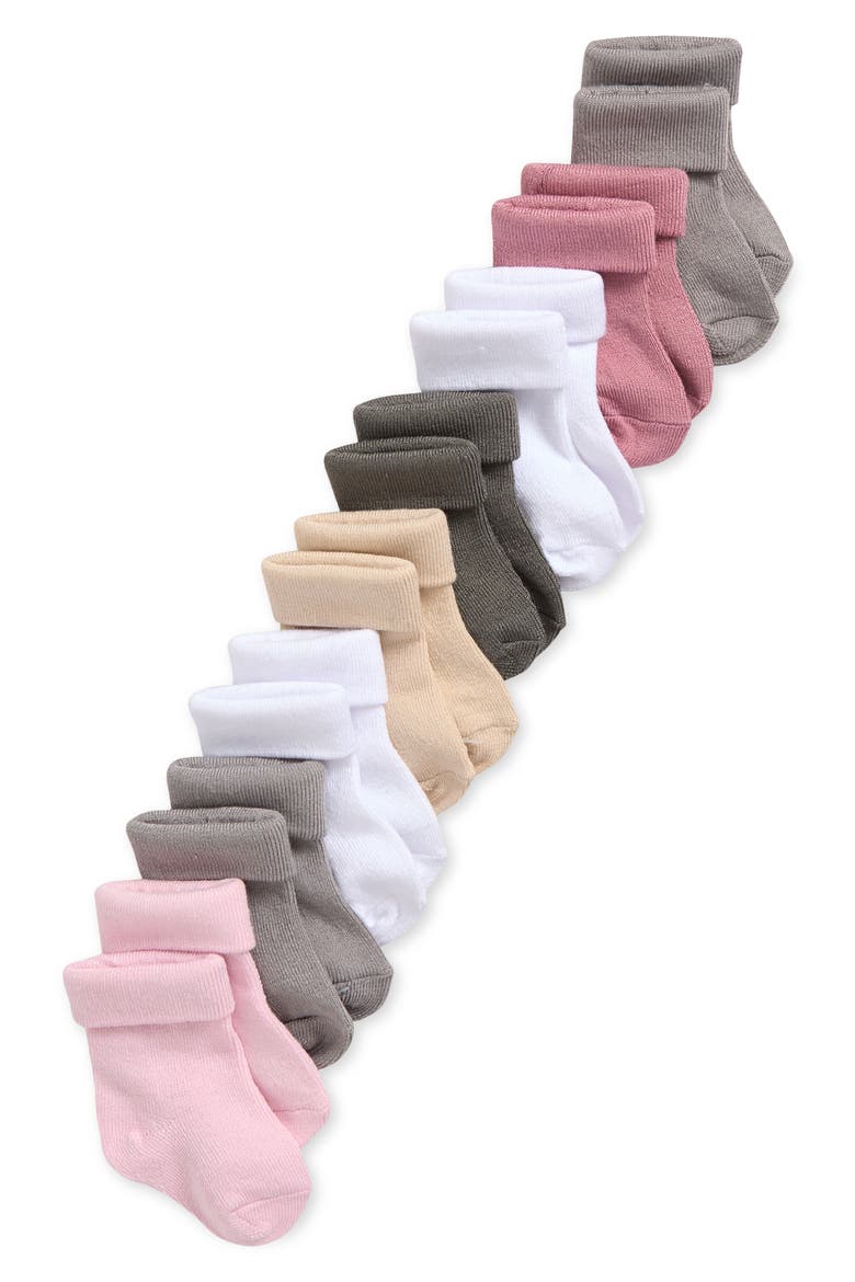 Assorted 8-Pack Crew Socks, Main, color, PINK MULTI COMBO