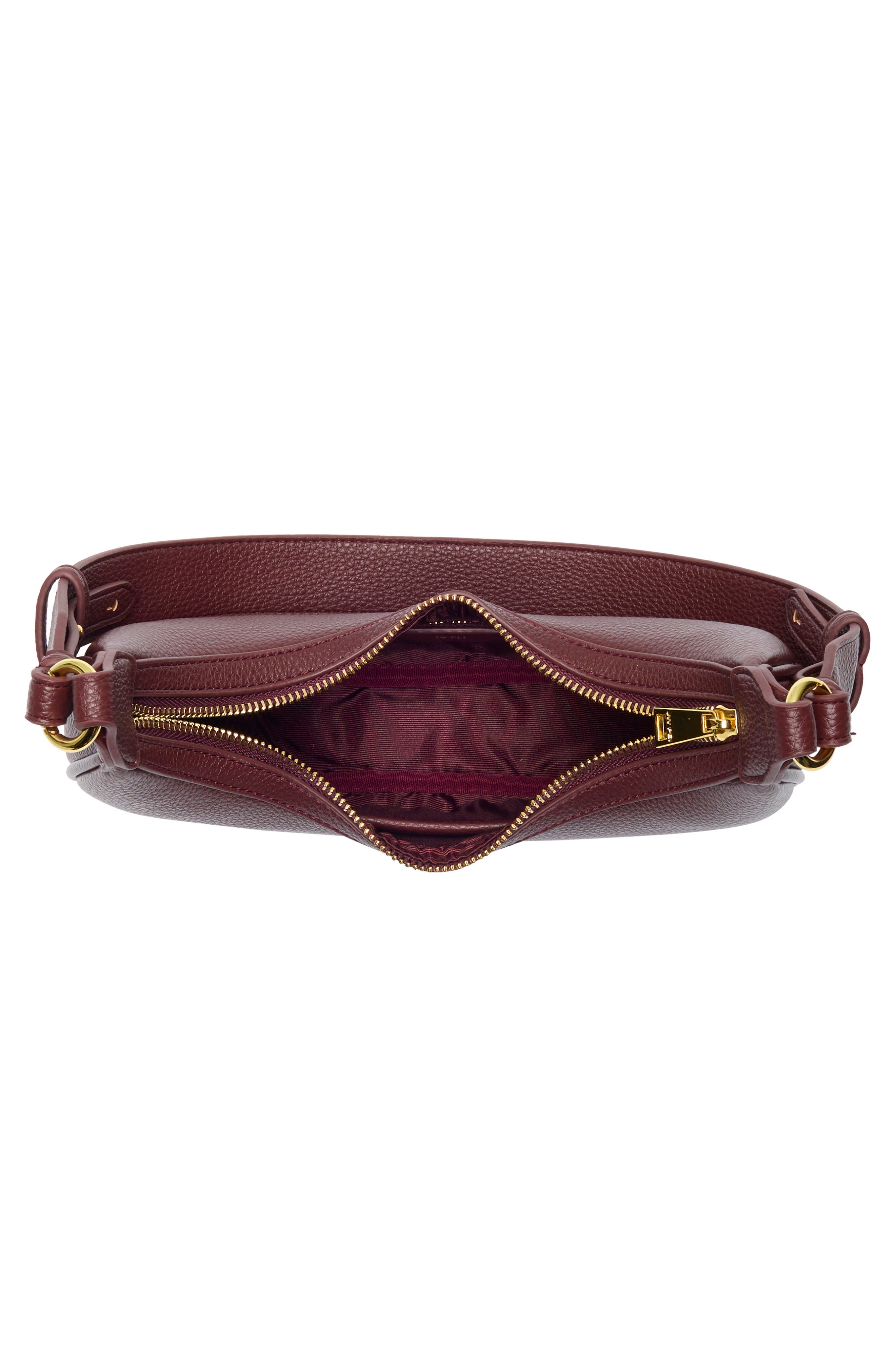 Carly Medium Shoulder Bag, Alternate, color, DEEP CLARET