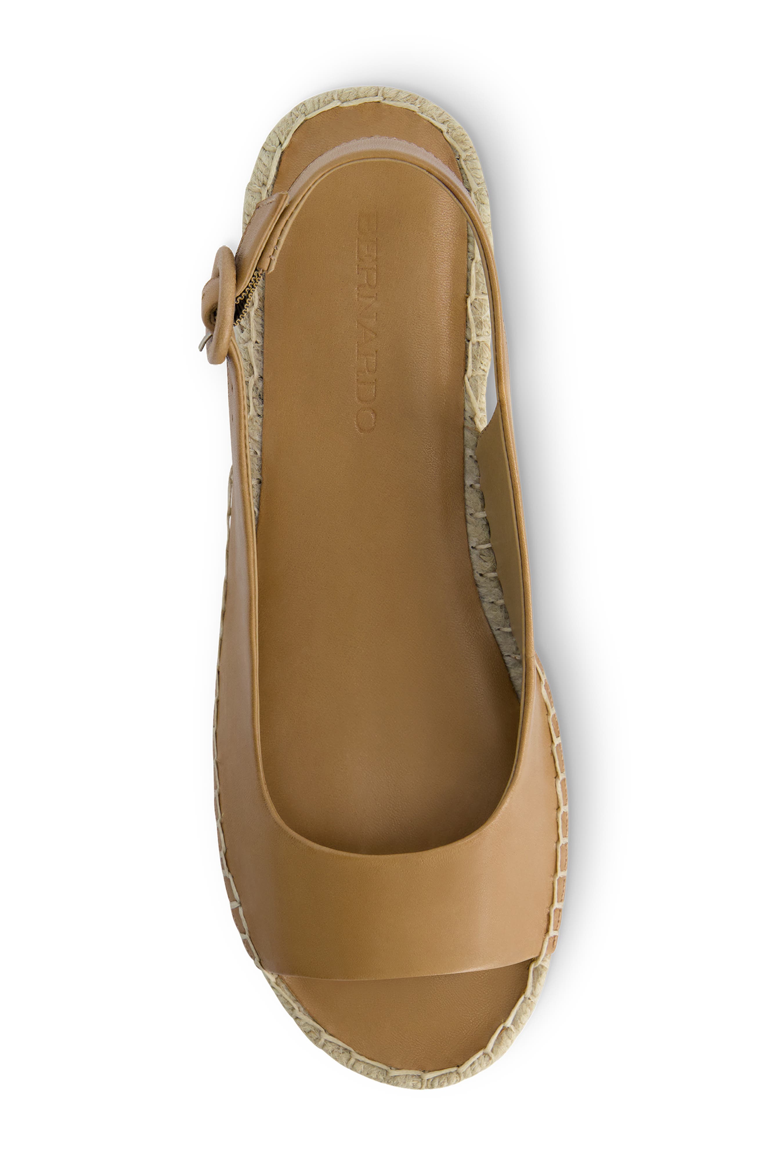 Bernardo Melila Espadrille Wedge Sandal, Alternate, color, Sand Antique Calf