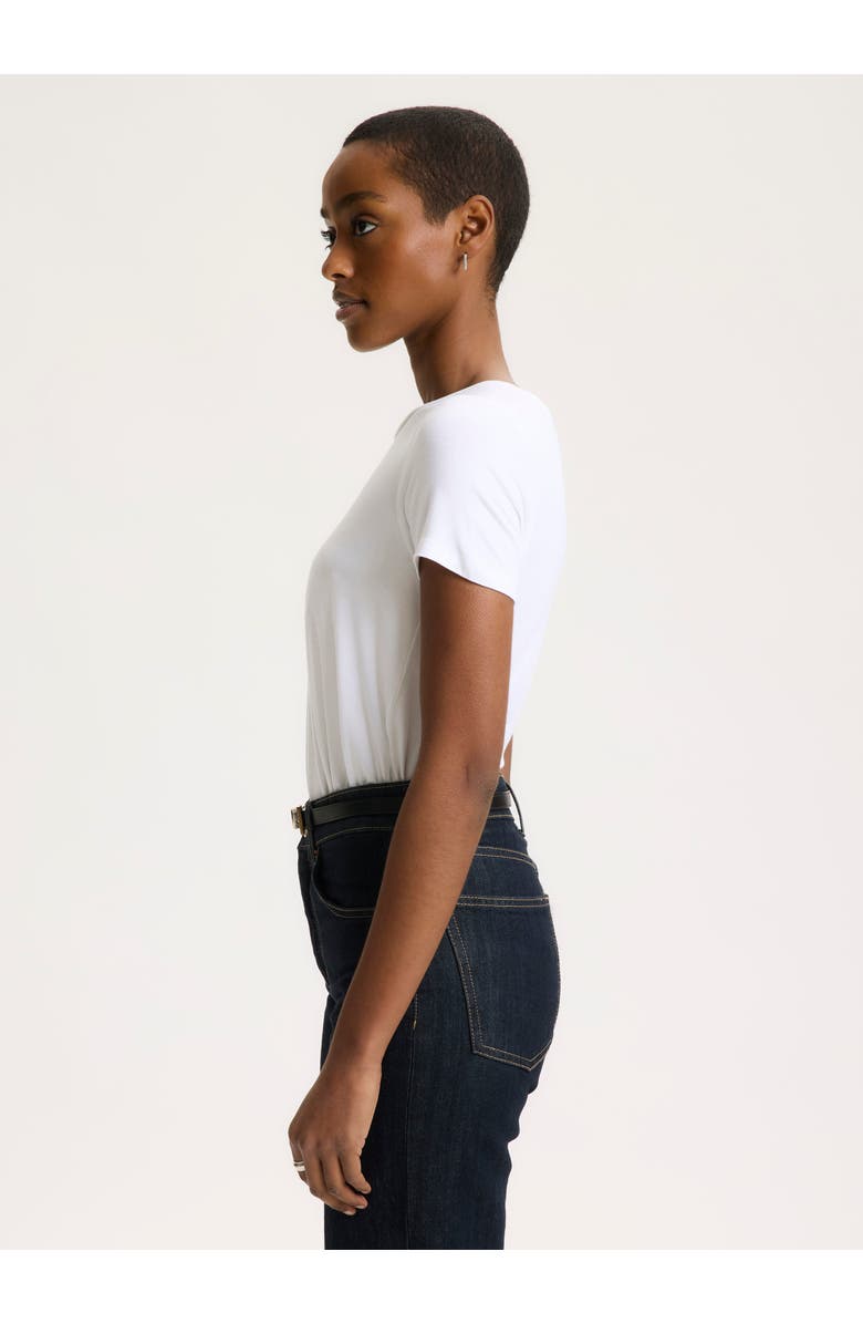 Majestic Filatures Soft Touch Short Sleeve Semi-Relaxed Crewneck Tee, Alternate, color, Blanc