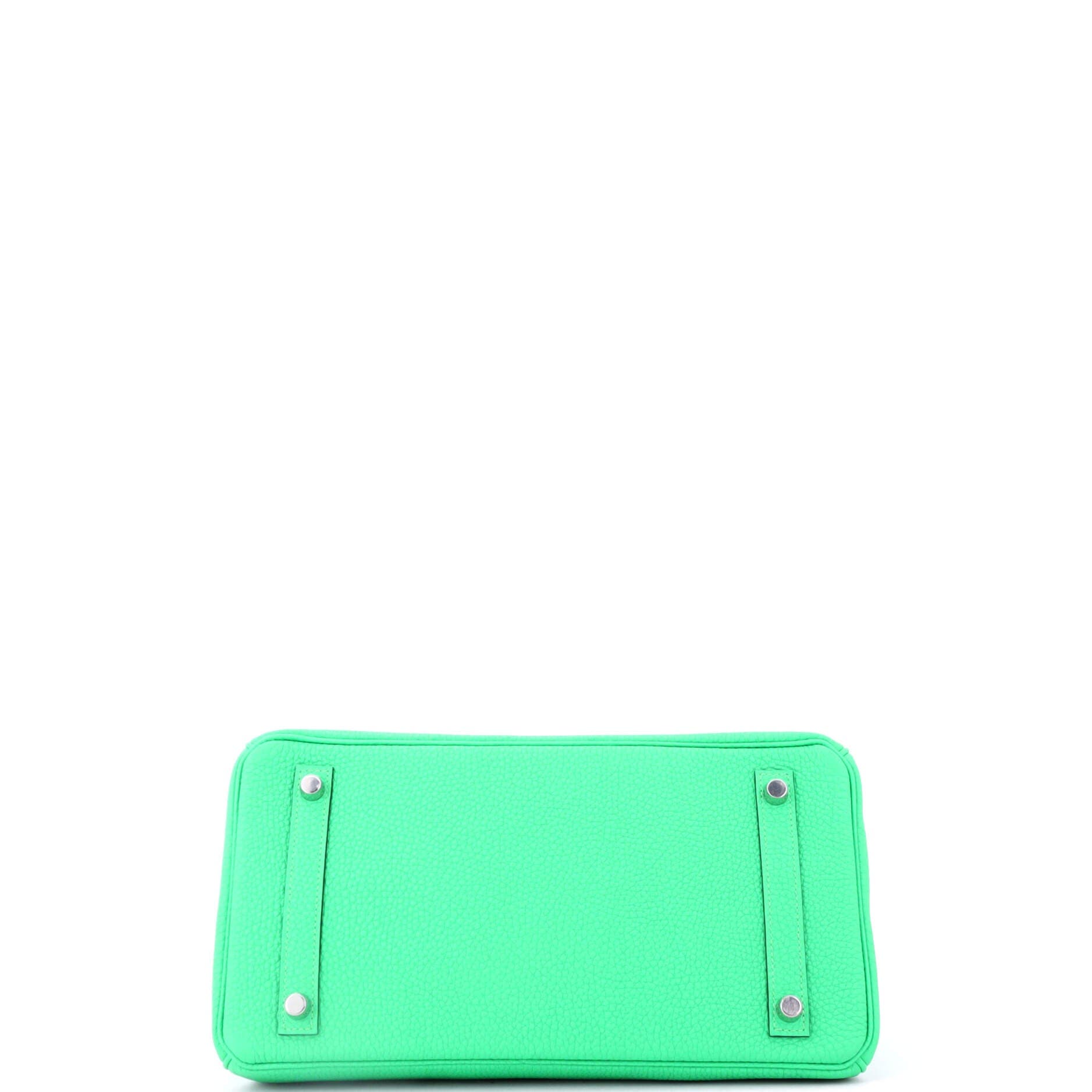 Pre-Owned Hermes Birkin Handbag Green Togo with Palladium Hardware 30, Alternate, color, 