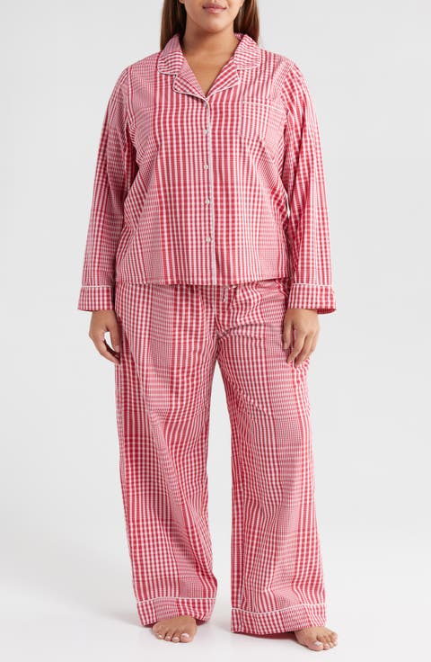 Print Cotton Pajamas (Plus)