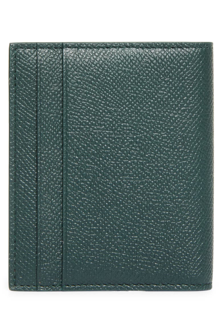 Micro Gancio Leather Bifold Wallet, Alternate, color, MOSS