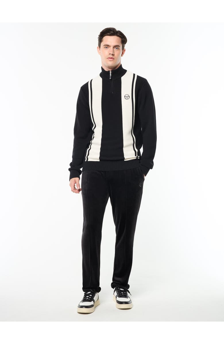 Sergio Tacchini Young Line Knit Polo, Alternate, color, Black/Gardenia