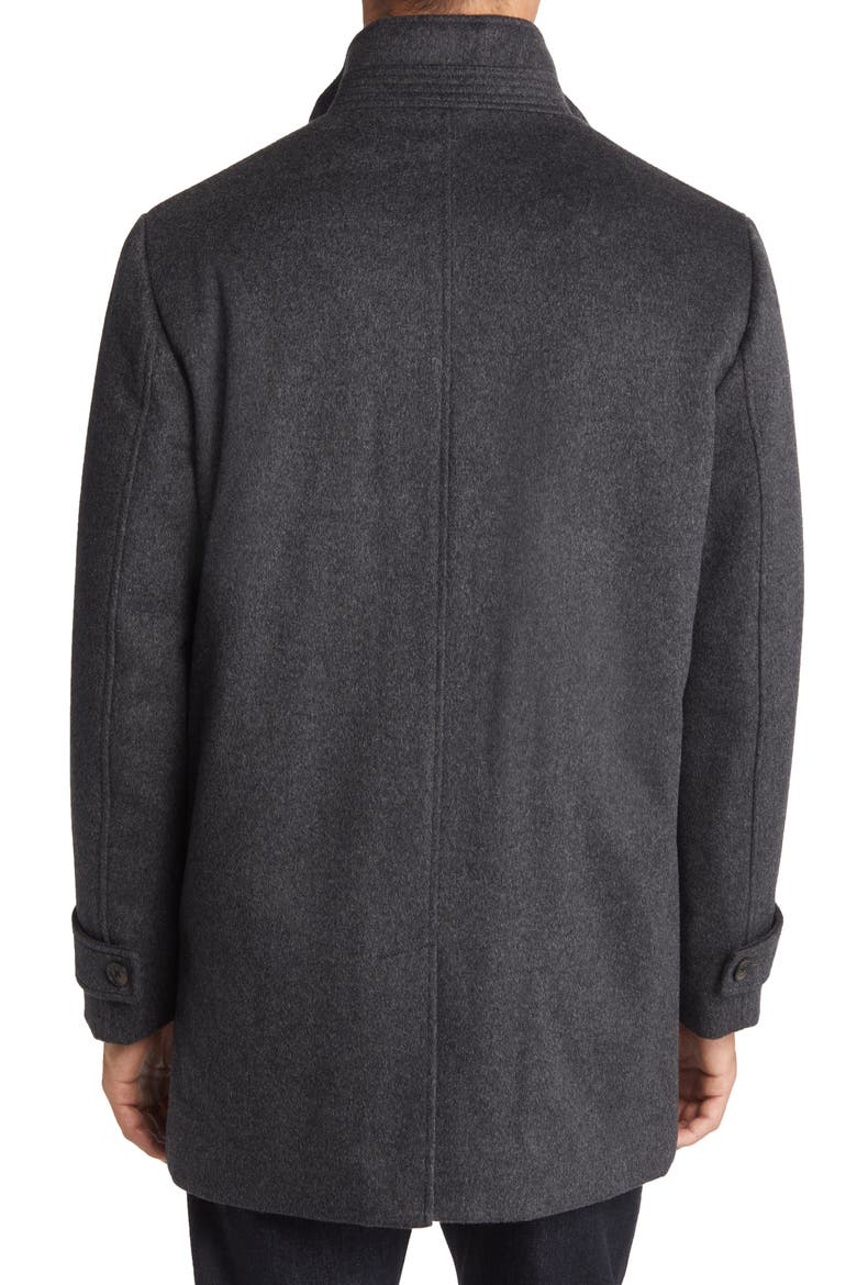 Hudson Bib Insert Wool Car Coat, Alternate, color, GREY PHANTOM MARL