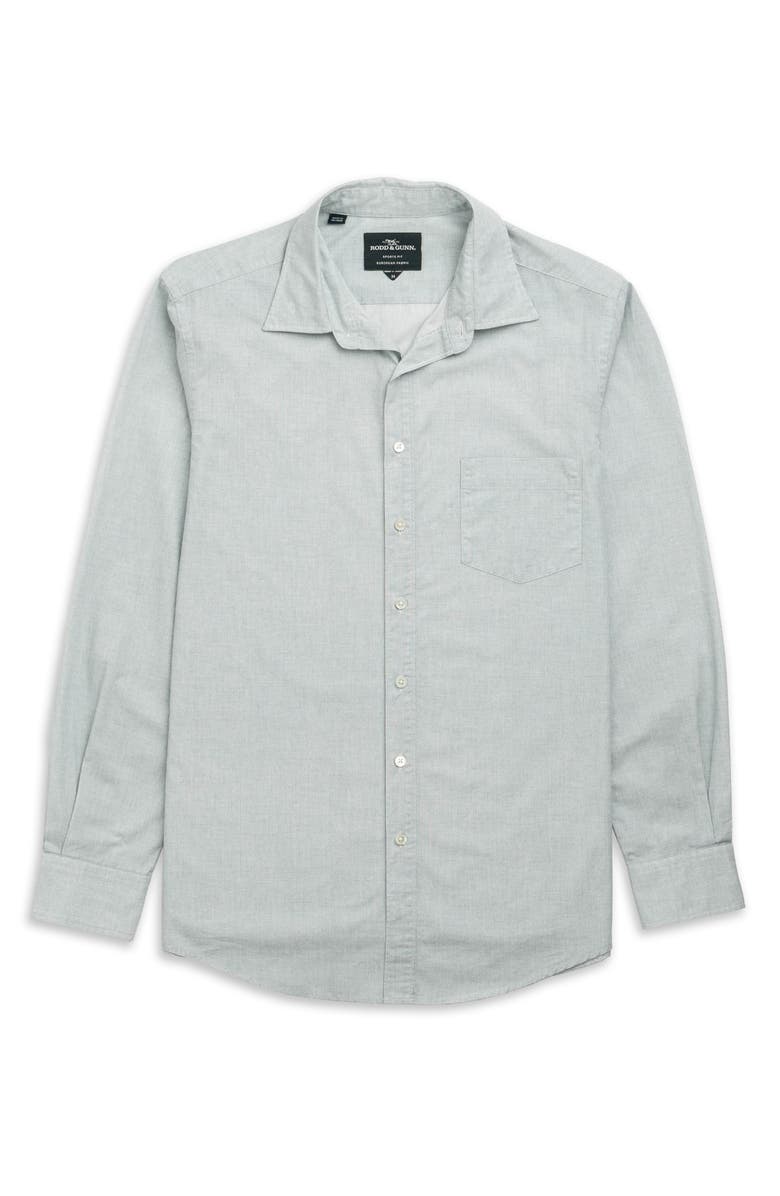 Rodd & Gunn Mount Riley Sports Fit Microprint Cotton Button-Up Shirt, Alternate, color, Pistachio