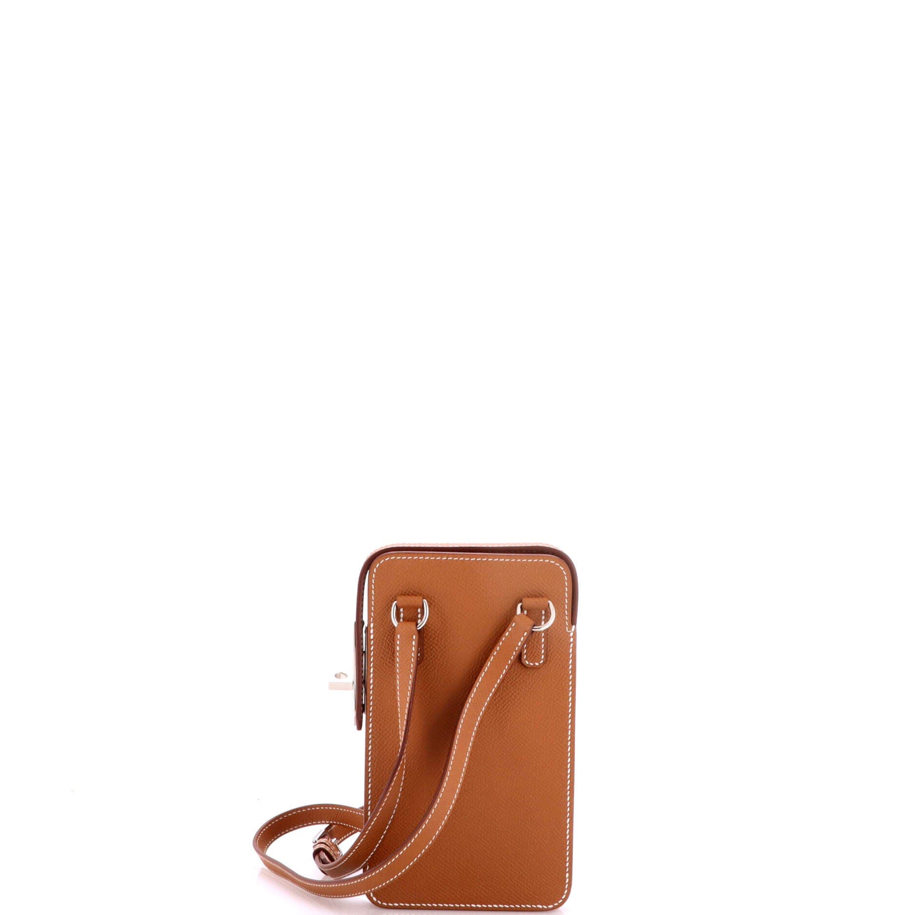 Pre-Owned Hermes Hac a Box Phone Case Epsom, Alternate, color, Gold