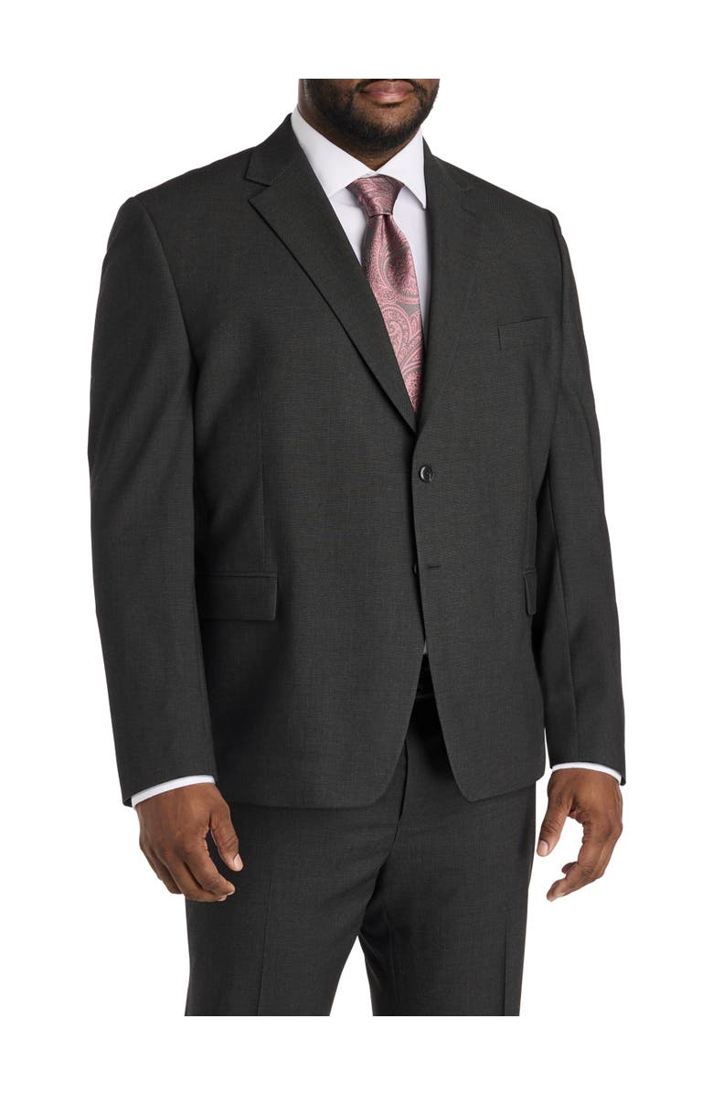Michael Kors Big & Tall Birdseye Suit Jacket, Main, color, Charcoal