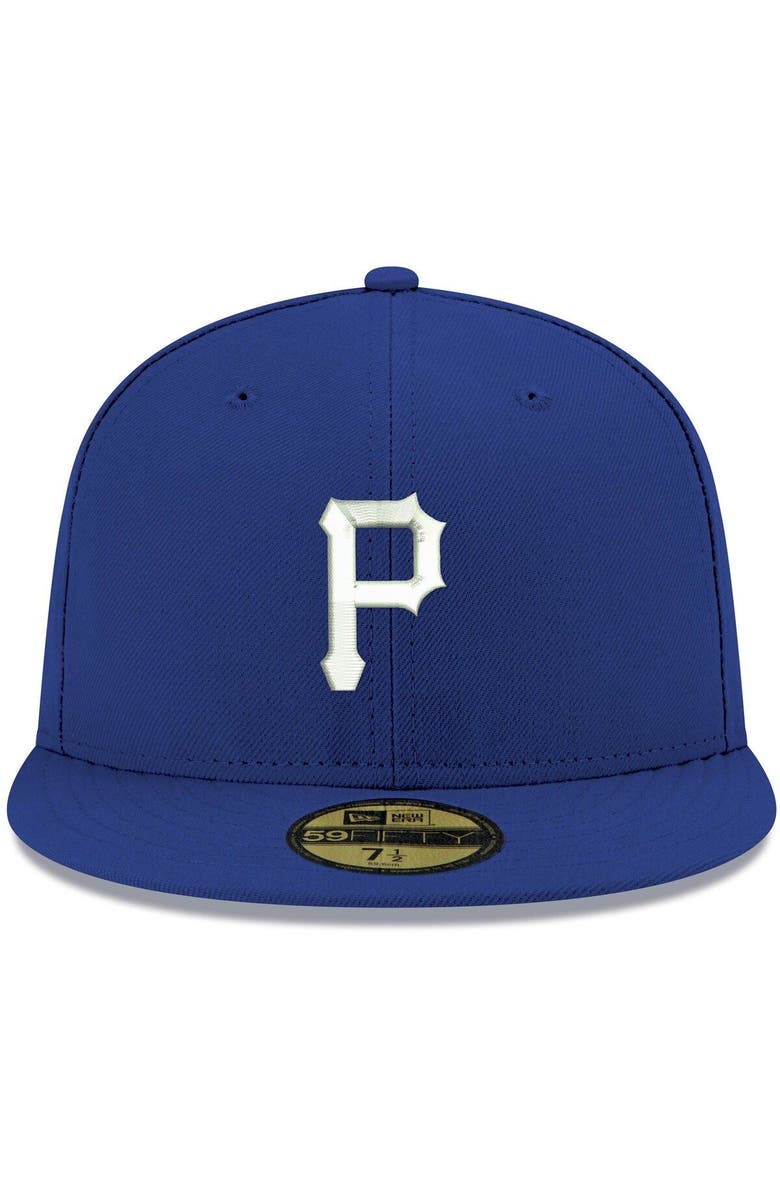 New Era Men's New Era Royal Pittsburgh Pirates White Logo 59FIFTY Fitted Hat, Alternate, color,