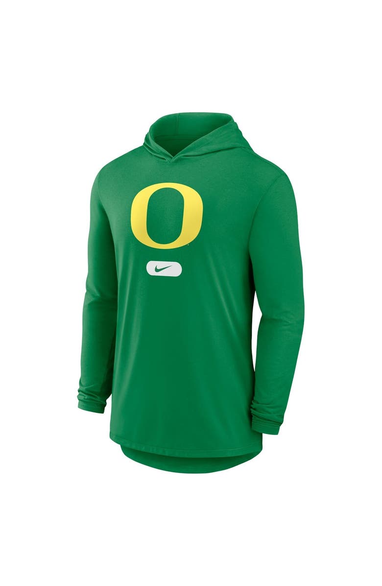 Nike Men's Nike Green Oregon Ducks Lightweight Performance Long Sleeve Hoodie T-Shirt, Alternate, color, 