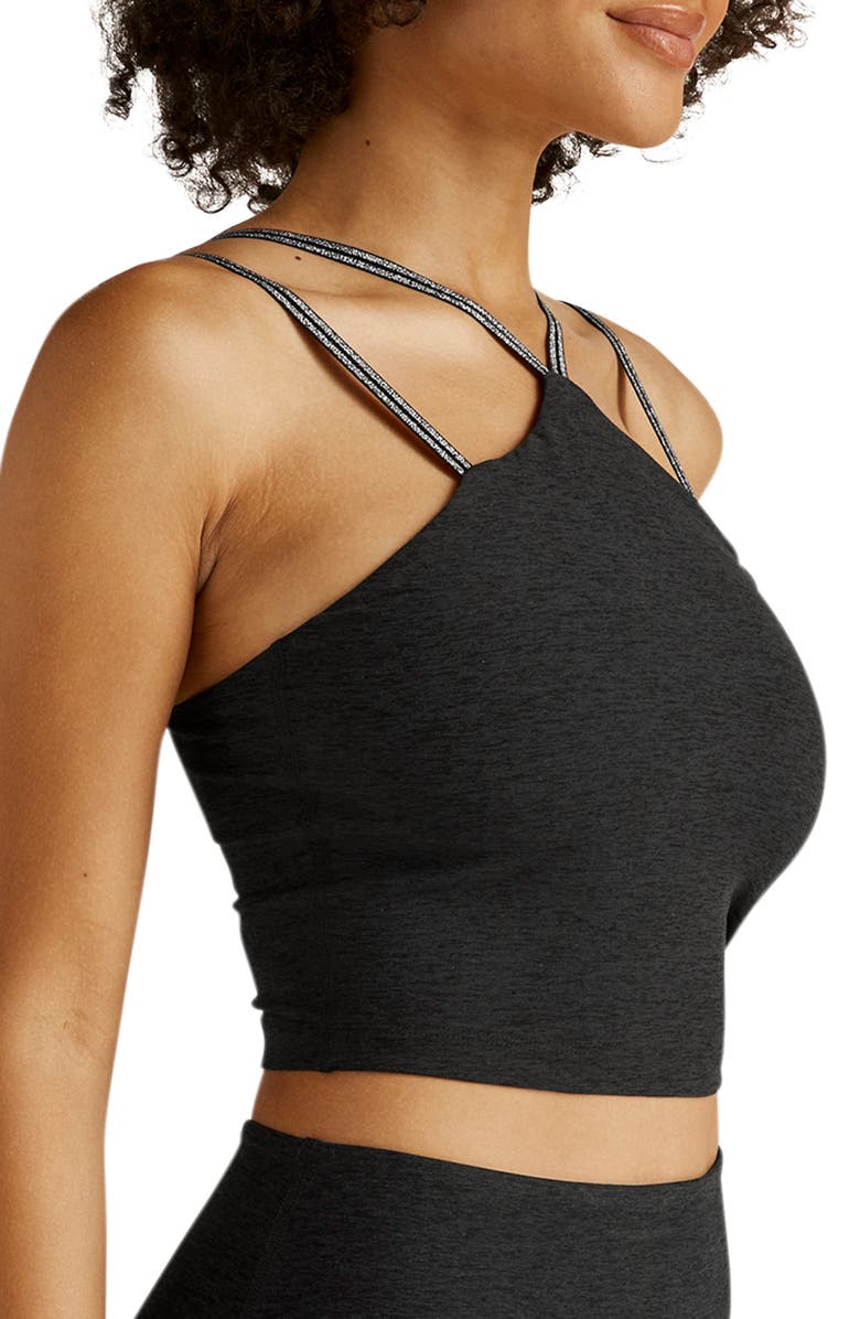 Beyond Yoga Space Dye Shine On Crop Tank, Alternate, color, Darkest Night