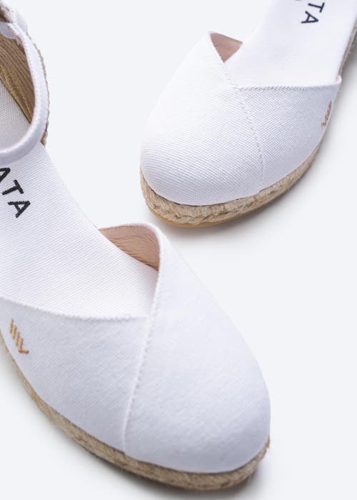 Viscata Pubol Canvas Espadrille Wedges In White