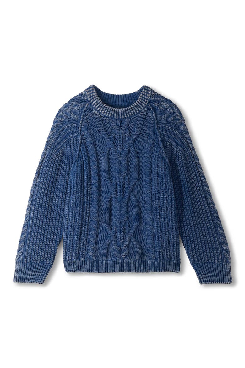 Sami Cable Knit Sweater, Main, color, STELLAR