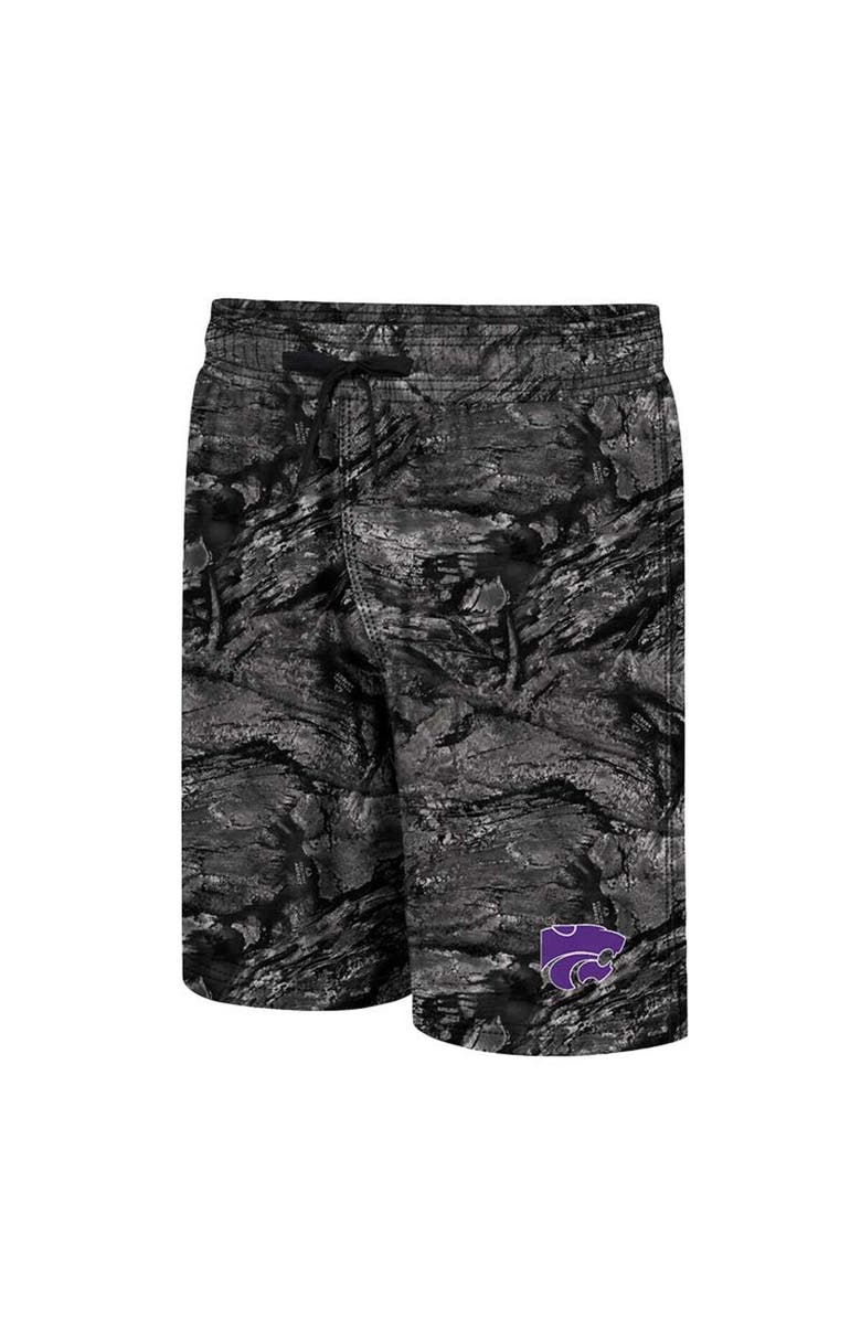 COLOSSEUM Men's Colosseum Charcoal Kansas State Wildcats Realtree Aspect Ohana Swim Shorts, Alternate, color, Charcoal